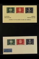 GUMMED ADDRESS LABELS (ADDRESSZETTELS) Includes 1949 UPU All Three Paper Types, Michel 943/945 X, Y And Z, Plus 1950 60g - Other & Unclassified
