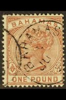 1884-90 £1 Venetian Red Top Value, SG 57, Very Finely Used, Short Perfs At Upper Left. For More Images, Please Visit Htt - Andere & Zonder Classificatie