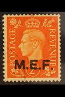 M.E.F. 1942 2d Orange Ovptd Type M2a, SG M7a, Very Fine Used. For More Images, Please Visit Http://www.sandafayre.com/it - Italiaans Oost-Afrika