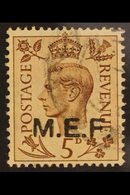 M.E.F. 5d Brown, Overprinted Type M2a (rough Letters), SG M10a, Very Fine Used. For More Images, Please Visit Http://www - Italiaans Oost-Afrika