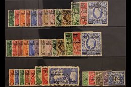 TRIPOLITANIA 1948 - 51 Complete Used Less The 1950 Postage Due Set, SG T1-34, TD1 - 5, Fine To Very Fine Used. (39 Stamp - Italian Eastern Africa