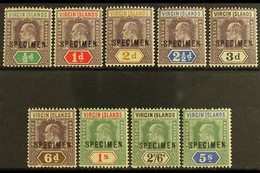 1904 Ed VII Set Wmk MCA, Ovptd "Specimen", SG 54s/62s, Fine Mint. (9 Stamps) For More Images, Please Visit Http://www.sa - Britse Maagdeneilanden