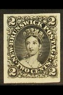1863 2c Chalon Portrait IMPERF PLATE PROOF In Black On India Paper. For More Images, Please Visit Http://www.sandafayre. - Other & Unclassified