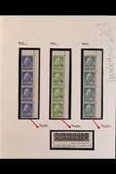1958 Australia Overprinted Complete Set (SG 1/10) In Superb Upper Right Corner Vertical Strips Of Four (all Stamps Never - Christmaseiland