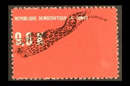 1968 9.6k Black On Scarlet LEOPARD INVERTED, SG 656a, Never Hinged Mint. Rarely Seen. For More Images, Please Visit Http - Otros & Sin Clasificación