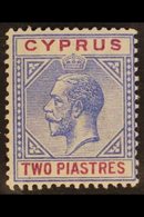 1912-15 2pi Blue And Purple Wmk Mult Crown CA, With BROKEN BOTTOM LEFT TRIANGLE Variety, SG 78a, Mint Lightly Hinged Wit - Andere & Zonder Classificatie