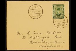 BRITISH FORCES MAIL 1936 Cover To Bromley, Kent, UK Franked 3m Green, SG A12 Tied By MPO Abu-Qir Cds. Scarce On Cover. R - Other & Unclassified