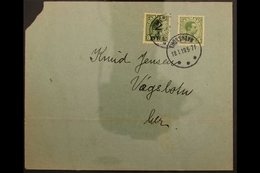 1919 2 Ore On 5 Ore Green, Facit 3, Alongside A Further 5 Ore, On A Local Envelope Tied Thorshavn 18.1.19 Cds, Upper Lef - Faroe Islands