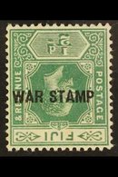 1915-19 ½d Green With "WAR STAMP" INVERTED, SG 138c, Never Hinged Mint With A Light Corner Crease And Gum With Hint Of T - Fiji (...-1970)