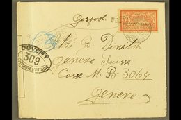 POSTES SERBES COVER 1917 (Dec) censored Cover Addressed To Switzerland, Bearing France 40c Stamp Tied By Serbian Cyrilli - Andere & Zonder Classificatie