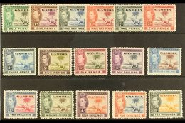 1938-46 Pictorial Definitive Set, SG 150/61, Never Hinged Mint (16 Stamps) For More Images, Please Visit Http://www.sand - Gambia (...-1964)