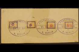 FREDERSDORF 1945 (June) Local Labels Frame Size 16x13 Mm Without "F.M" And Without Initials Complete Set, Michel Sp 116a - Autres & Non Classés