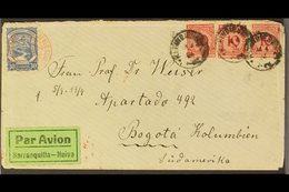1924 SCADTA COVER An Commercial Cover From Germany To Bogotá, Columbia With 10pf (x3) & SCADTA 1923 30c. Interesting Cov - Other & Unclassified