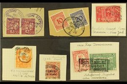 MAILBOAT CANCELS 189t-1929 Interesting Group Of Used Stamps With Various Seepost, Paquebot & Ship Cancels, Some On Piece - Other & Unclassified