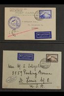 ZEPPELIN FLIGHTS COVERS & CARDS 1928-1936 Interesting Collection Of Covers & Cards Presented On Stock Page, All Flown On - Altri & Non Classificati