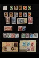 1945-1949 VERY FINE USED COLLECTION On Stock Pages, Includes FRENCH ZONE General Issues 1945-46 Set Incl 2m (x2, One On  - Other & Unclassified