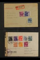 1945-1950 COVERS & CARDS. An Interesting Collection On Stock Pages, Includes 1945 Four Covers With Stamps With Black Obl - Other & Unclassified