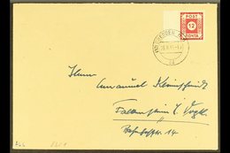 RUSSIAN ZONE EAST SAXONY 1945 (23 June) Cover Bearing 12pf Red (Mi BI, SG RE1) Left Marginal Example, Tied By Dresden Cd - Andere & Zonder Classificatie