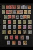 1886-1898 QUEEN VICTORIA USED COLLECTION Presented On A Stock Page that Includes 1886 Bermuda Stamps Opt'd "GIBRALTAR" ½ - Gibilterra