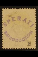 1886-87 SPERATI REPRODUCTION 1s Bistre, CA Wmk, SG 14, Fine Used With One Missing Perf At Top For More Images, Please Vi - Gibilterra