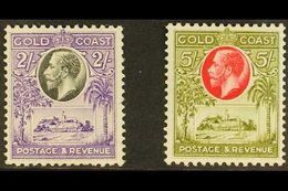 1928 Christiansborg Castle 2s & 5s, SG 111/12, Fine Mint (2 Stamps) For More Images, Please Visit Http://www.sandafayre. - Costa De Oro (...-1957)