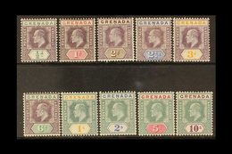 1904-06 MCA Wmk Complete Definitive Set, SG 67/76, Fine Mint. (10 Stamps) For More Images, Please Visit Http://www.sanda - Granada (...-1974)