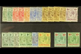 1913-22 Complete Set, SG 89/101, Plus Additional Shades To 10s, Fine Mint. (21 Stamps) For More Images, Please Visit Htt - Grenada (...-1974)