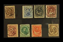 POSTMARKS DISTINCTIVE TARGET STYLE CANCEL On Range Of 1875-86 Issues, All Different With Values To 15c, Plus USA 1882 5c - Hawaï