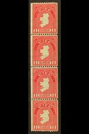 1940 COIL STAMP 1d Carmine, Perf 14 X Imperf, SG 112b, Mint Never Hinged Strip Of Four.  For More Images, Please Visit H - Otros & Sin Clasificación