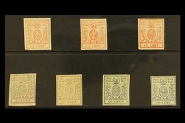 PARMA 1857 FINE UNUSED SELECTION Of The Fleur De Lis Issue Presented On A Stock Card. All With 4 Clear Margins & Without - Zonder Classificatie