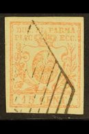 PARMA 1857-59 15c Vermilion, Sassone 9, Very Fine Used With Four Large Margins And Neat Barred Cancellation. For More Im - Non Classificati
