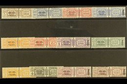 SOCIAL REPUBLIC PARCEL POST 1944 "REP. SOC. ITALIANA" Overprints, Complete Set In Pairs, Sassone 36/47, Mi 36/47, Never  - Unclassified