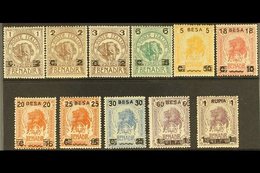 SOMALIA 1923 Surcharges Complete Set (Sassone 34/44, SG 33/43), Very Fine Mint, Most Stamps Including The Top Values Are - Altri & Non Classificati