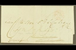 1860 (16 Feb) Stampless EL From From The Officers Agents In London To Lieut. The Hon. Earnest G. L. Cochrane On Board HM - Jamaica (...-1961)