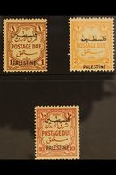 OCCUPATION OF PALESTINE POSTAGE DUE. 1948 No Watermark Set, SG PD 22/24, Fine Mint (3 Stamps) For More Images, Please Vi - Jordania