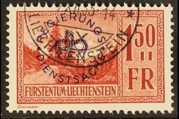 OFFICIAL 1934-35 1.50f Red-brown Overprint (SG O159, Michel 19), Superb Cds Used, Fresh. For More Images, Please Visit H - Other & Unclassified