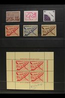ROCKET MAIL 1934-63 ALL DIFFERENT COLLECTION Presented On Stock Pages Inc 3 X 1960 Sheets Signed By Prof A.J De Bruijn.  - Altri & Non Classificati