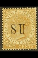 SUNGEI UJONG 1882 2c Brown "S U" Overprint Without Stops, SG 13, Fine Mint Part Og, Fresh Colour. For More Images, Pleas - Sonstige & Ohne Zuordnung