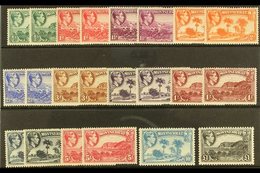 1938-48 Pictorial Definitive Set With ALL Listed Perforation Variants, SG 101/12, Never Hinged Mint (22 Stamps) For More - Montserrat