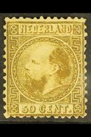 1867-71 50c Gold Type I Perf 12½x12 (SG 16, NVPH 12IA, Michel 12 I A), Mint Regummed, Repaired Tear, Fresh Colour, With  - Other & Unclassified