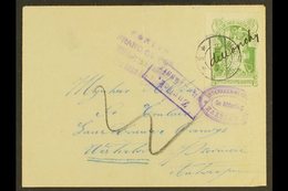 BELGIAN WAR INTERNEE CAMP STAMP ON COVER. 1916 (8 Feb) Cover Addressed To Belgium Bearing War Internee Camp 1916 (-) Gre - Other & Unclassified