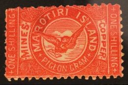 PIGEON POST Marotiri Copper Mines 1899 1s Red, CP V6, Mint, Fresh & Attractive With A Small Hinge Thin. For More Images, - Andere & Zonder Classificatie