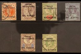 1892 Oil Rivers Overprint Set Complete, SG 1/6, Fine To Very Fine Used. (6 Stamps) For More Images, Please Visit Http:// - Otros & Sin Clasificación