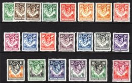 1938-52 Complete Definitive Set, SG 25/45, Very Fine Mint. (21 Stamps) For More Images, Please Visit Http://www.sandafay - Northern Rhodesia (...-1963)