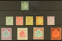 1908-1911 KEVII Definitive Set To £1, SG 72/81, The £1 With Faded Vignette With Some Light Surface Rubbing, The Rest, Ve - Nyassaland (1907-1953)