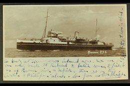 1935 (30 Dec) Photo Postcard Of Ship R.Y.S. Rosaura Addressed To Australia, Bearing 1932-34 1½d Stamp (SG 178) Tied By " - Papúa Nueva Guinea