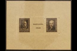 1928 PHILEX SHEET. Warsaw Philatelic Exhibition Mini-sheet (Michel Block 1, SG MS270), Very Lightly Hinged Mint (stamps  - Autres & Non Classés