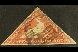 CAPE OF GOOD HOPE 1855-63 1d Deep Rose- Red Triangular, SG 5b, Very Fine Used With Full Margins & Lovely Colour. For Mor - Sin Clasificación