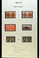 1941-6 WAR EFFORT MINT COLLECTION Includes Large Wars Set With Shades, Bantam Set With Shades, Mostly In Blocks Of Two U - Zonder Classificatie