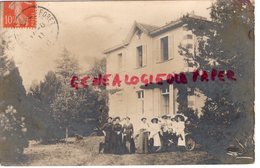 87 - CHATEAUNEUF LA FORET - VILLA MAISON BOURGEOISE CHAMMORT 1911- RARE CARTE PHOTO A MLLE CLERY LIMOGES - Chateauneuf La Foret